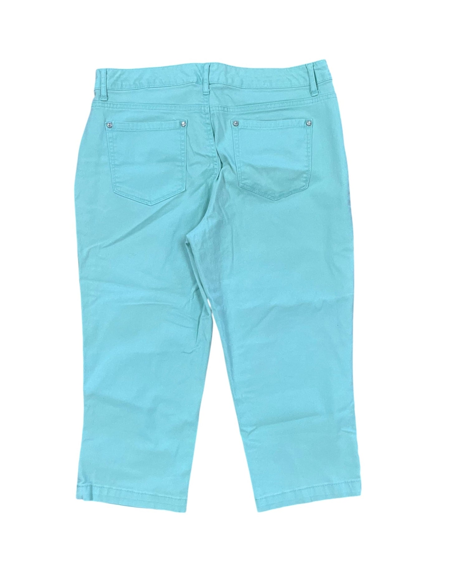 Jeans Cropped By Bandolino In Green, Size:10