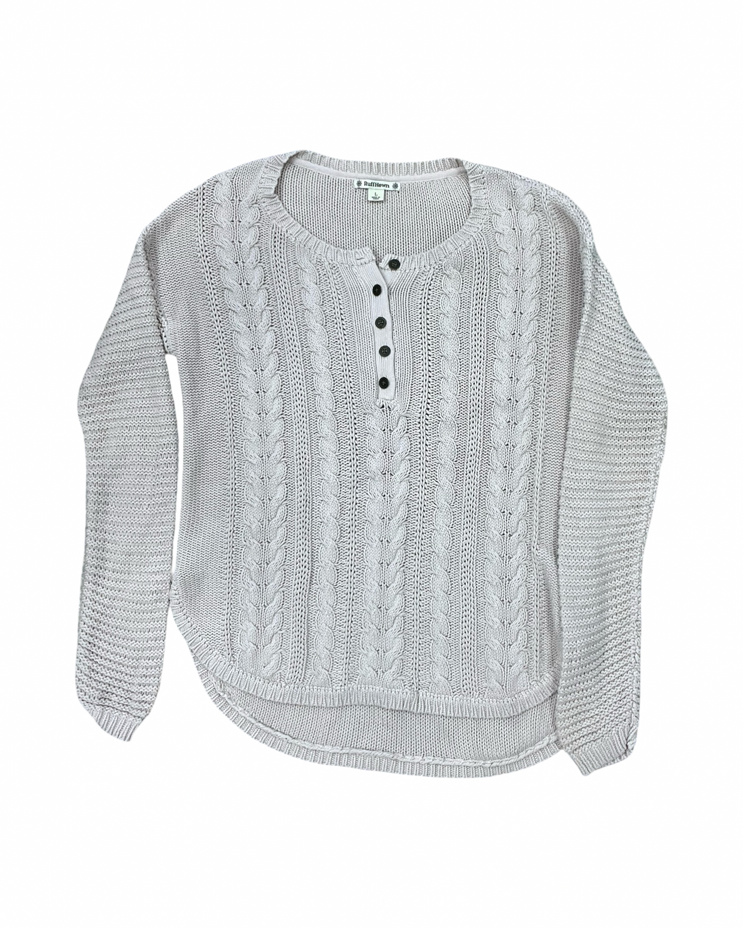Sweater By Ruff Hewn In Beige, Size:L