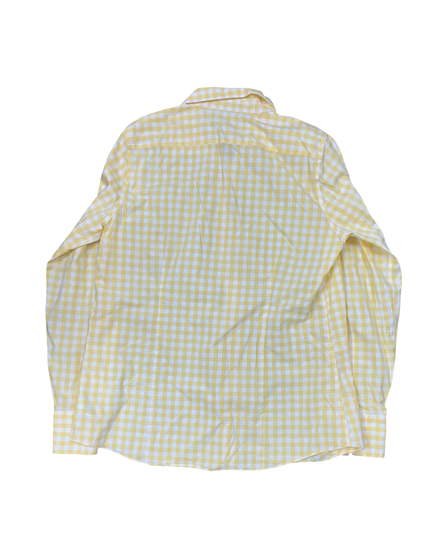 Blouse Ls By Lands End In White & Yellow, Size:L