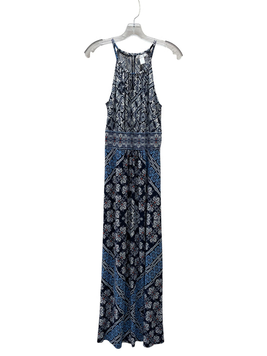 Dress Casual Maxi By London Times In Blue & Orange, Size:M