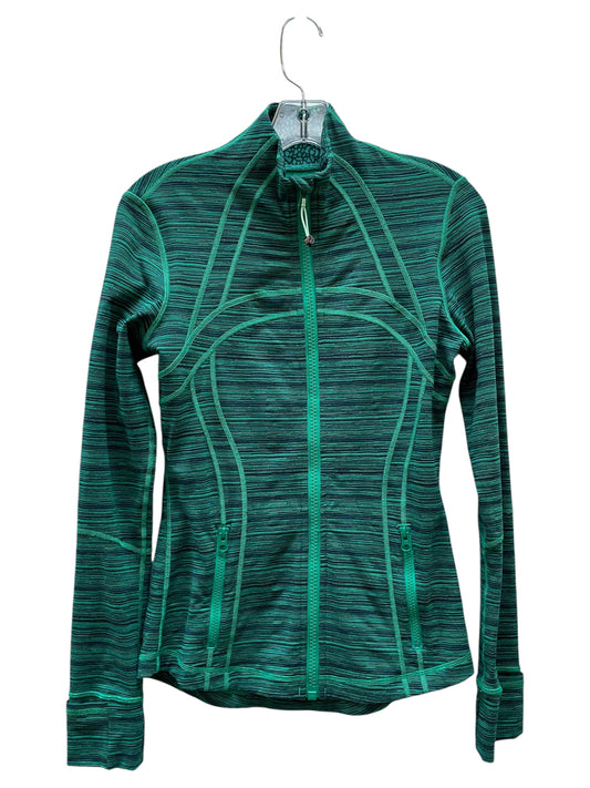 Athletic Jacket By Lululemon In Blue & Green, Size:S
