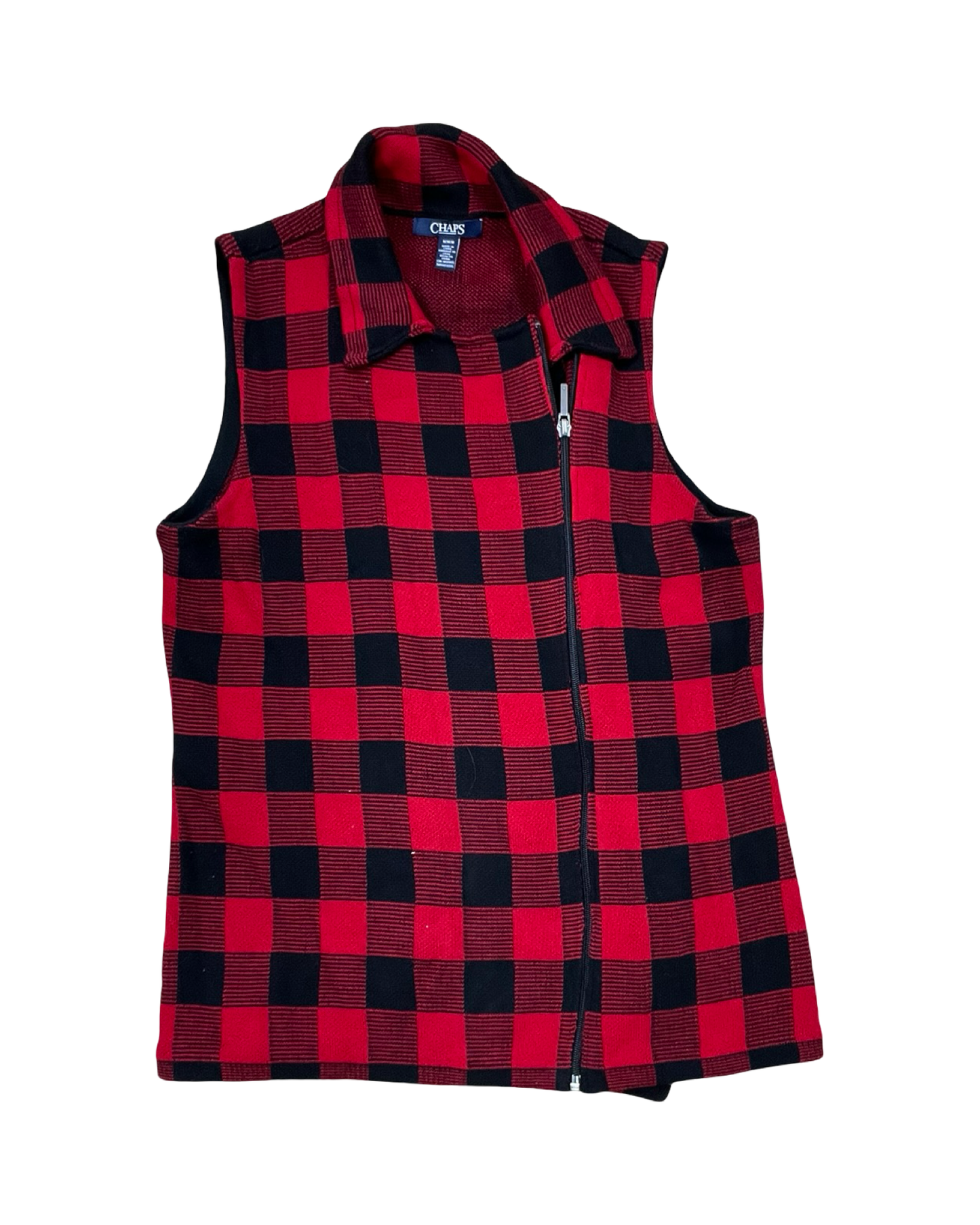 Vest Other By Chaps In Black & Red, Size:M