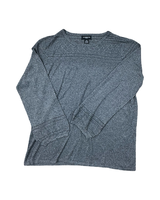 Top Ls By Liz Claiborne In Grey, Size:Xl