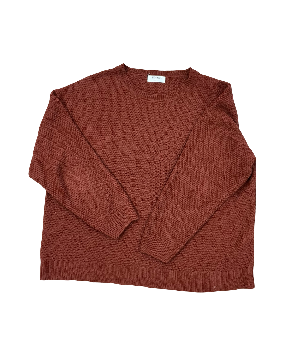 Sweater By Zenana In Copper, Size:1X