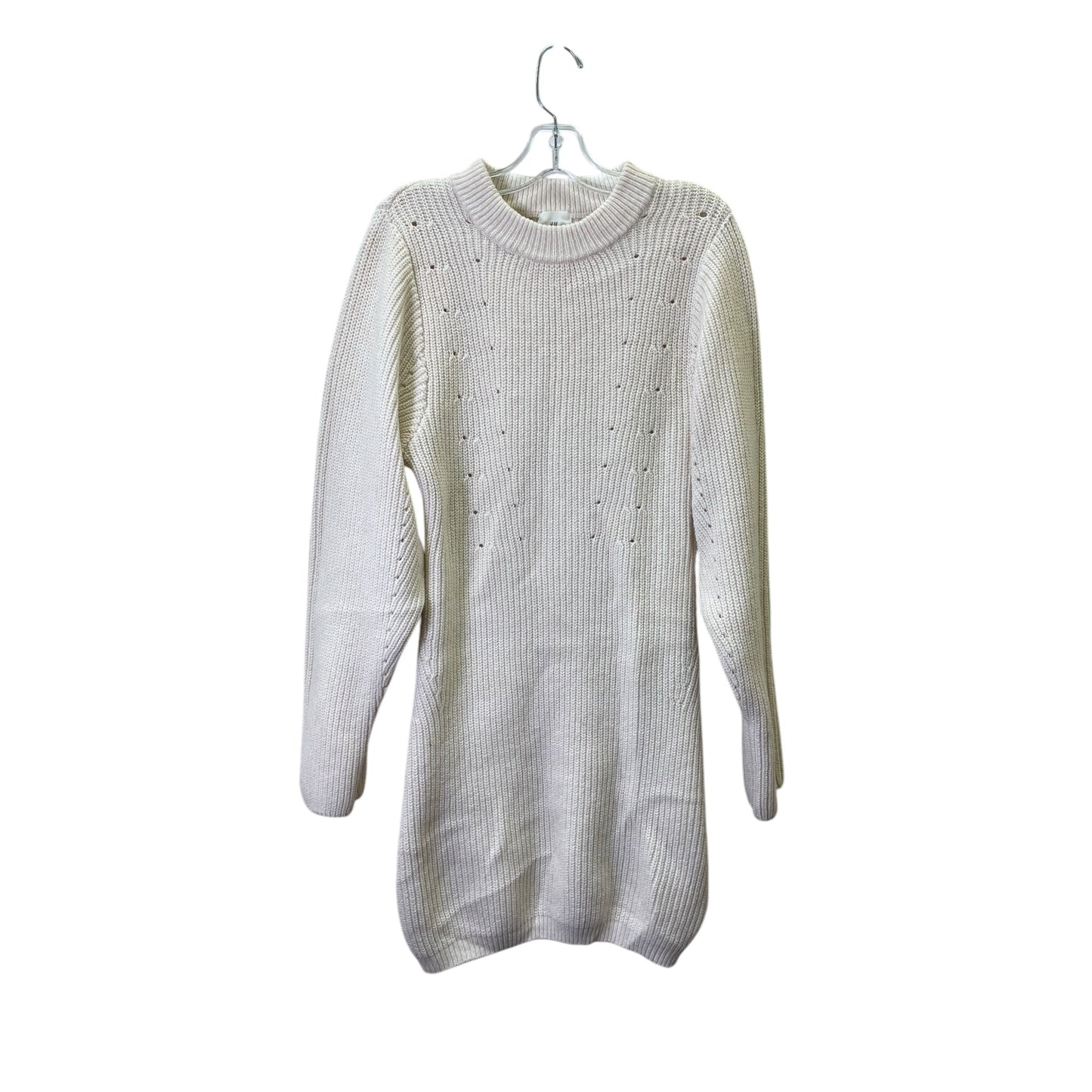 Dress Sweater By H&M In Cream, Size:M