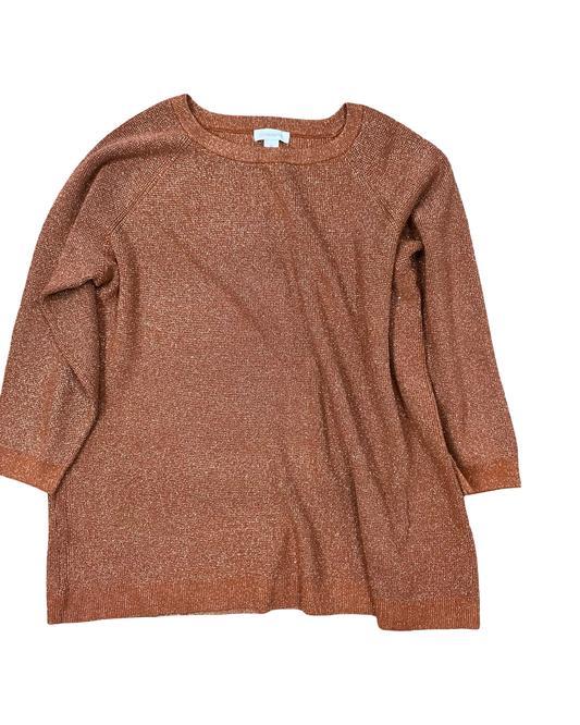 Sweater By Liz Claiborne In Copper, Size:1X