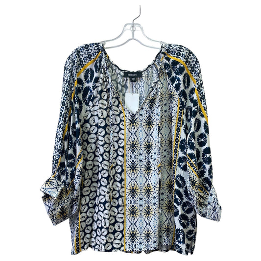 Top Ls By Karen Kane In Blue & Yellow, Size:L