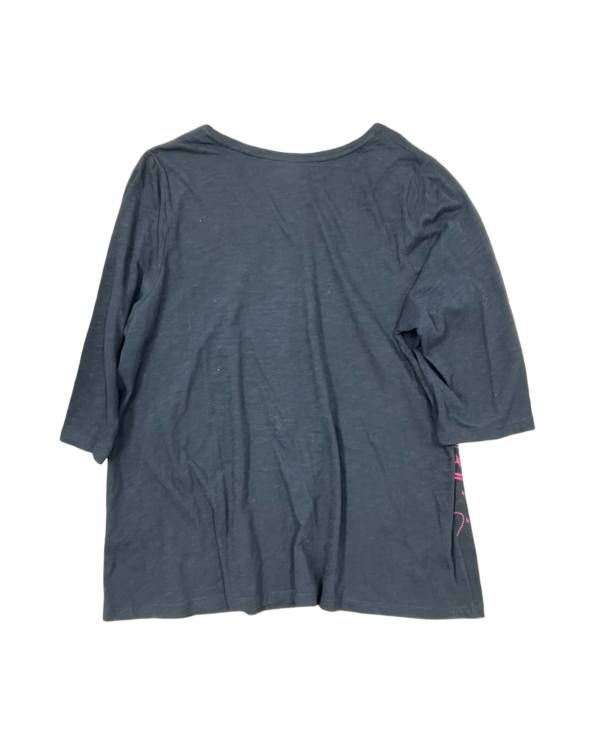 Top 3/4 Sleeve By Catherines In Black, Size:L