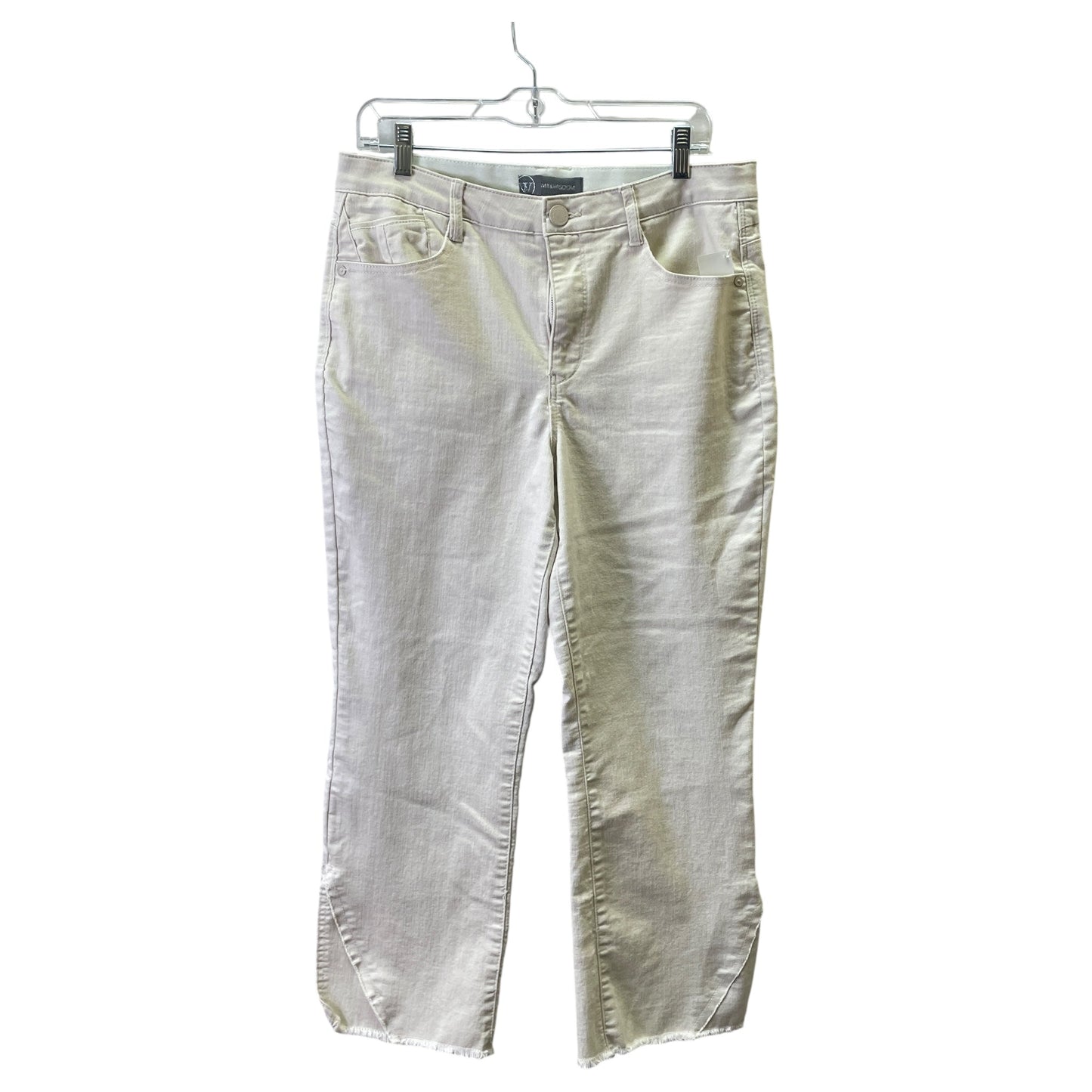 Jeans Wide Leg By Wit & Wisdom In Cream, Size:12