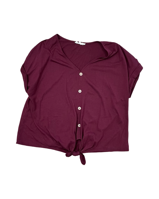Top Ss By Clothes Mentor In Maroon, Size:L