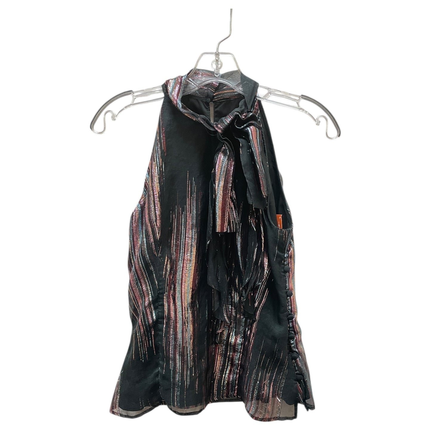 Top Sleeveless Designer By Milly In Black & Pink, Size:2