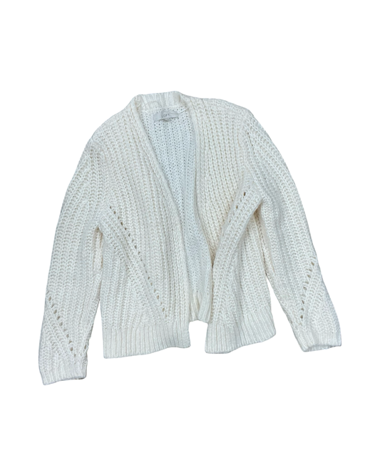 Sweater Cardigan By Loft In Cream, Size:M