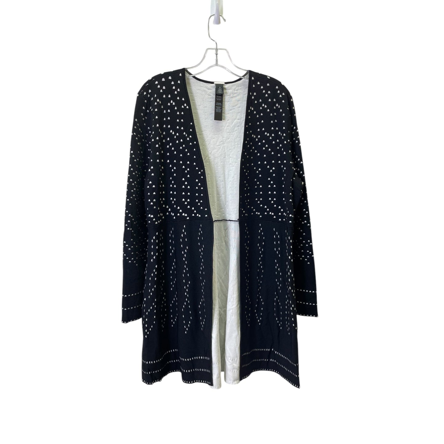 Cardigan By Chicos In Black & White, Size:L