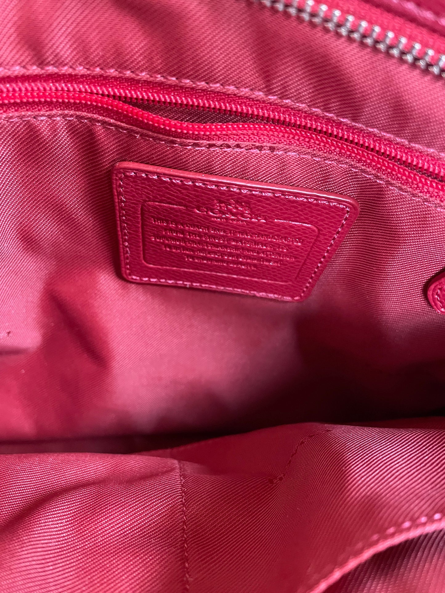 Crossbody Designer By Coach In Red, Size:Large