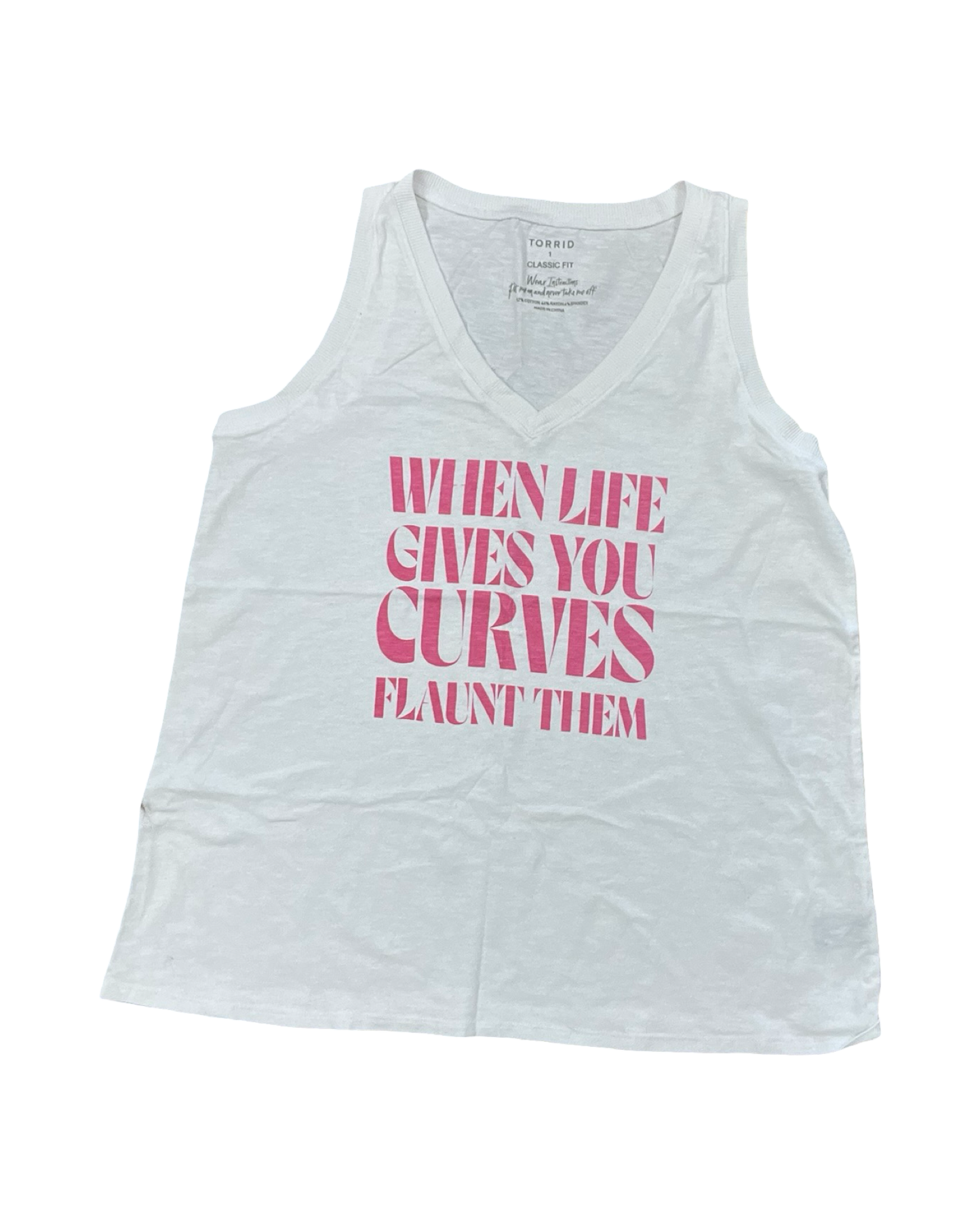 Top Sleeveless By Torrid In White, Size:1X