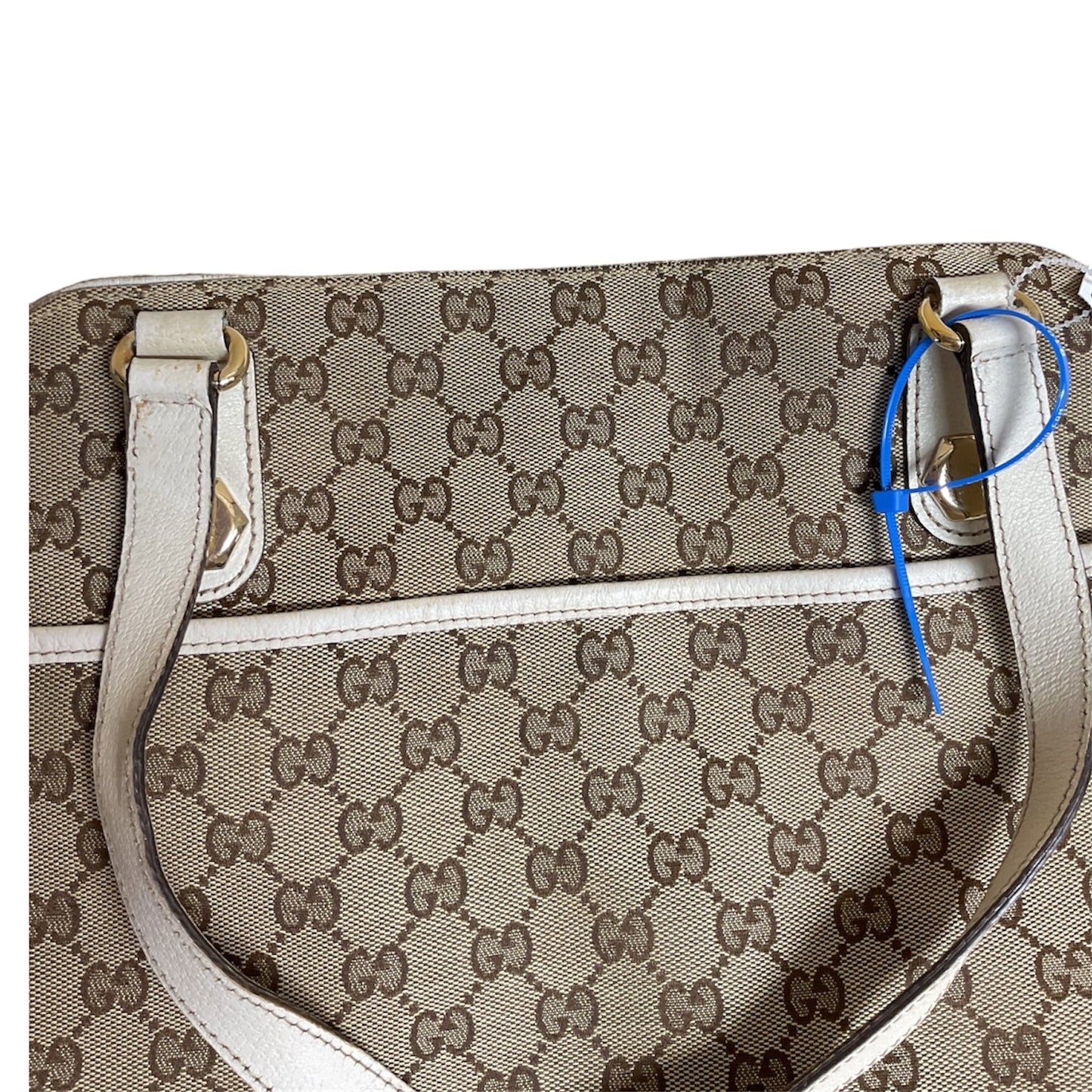 Handbag Luxury Designer By Gucci In Beige, Size:Large