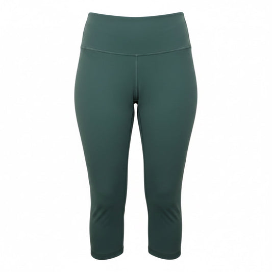 Wunder Under Crop Leggings By Lululemon In Green, Size: 12