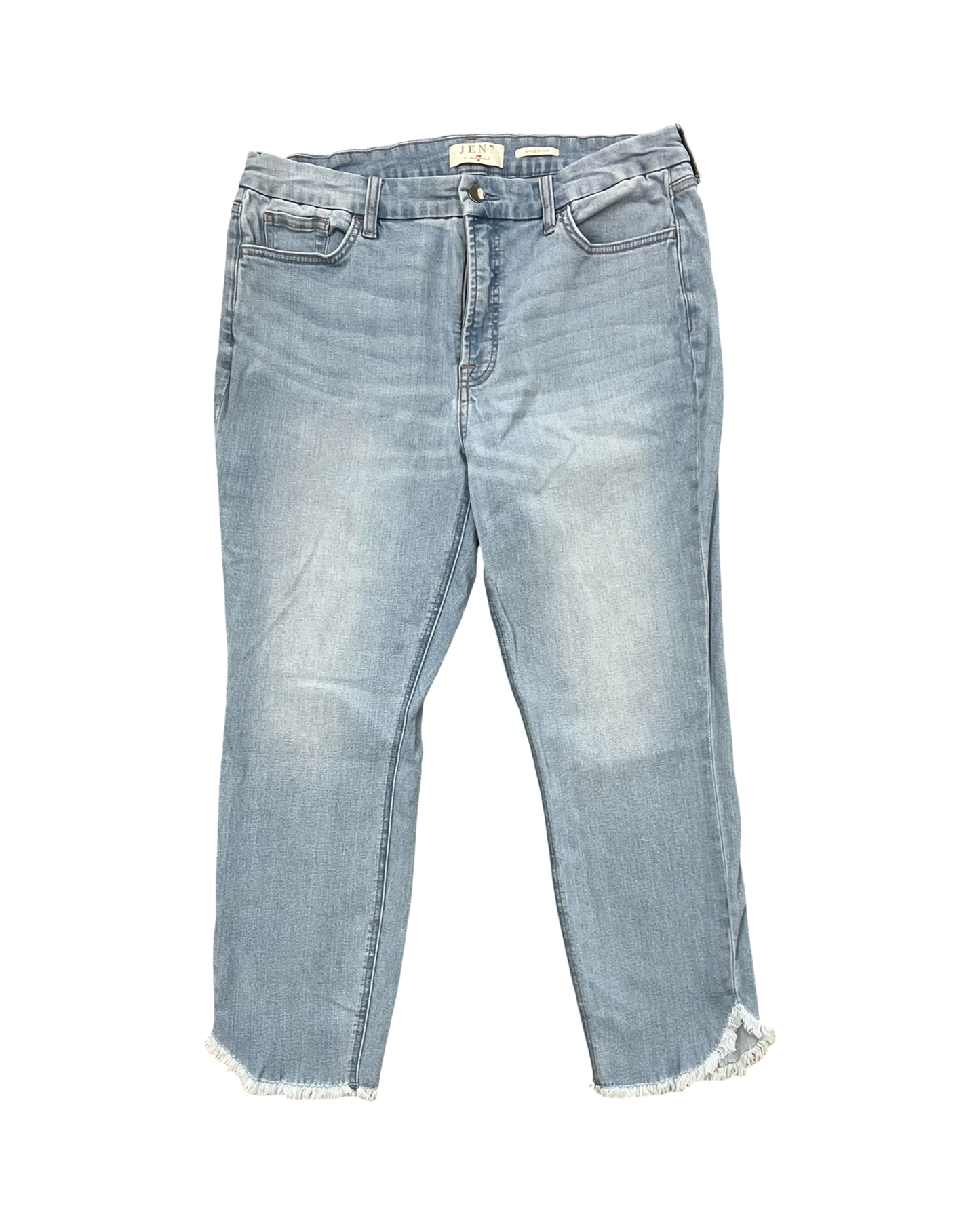 Jeans Straight By Clothes Mentor In Blue Denim, Size:14