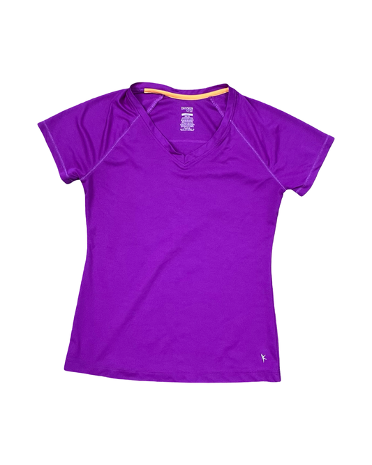 Athletic Top Ss By Danskin In Purple, Size:M