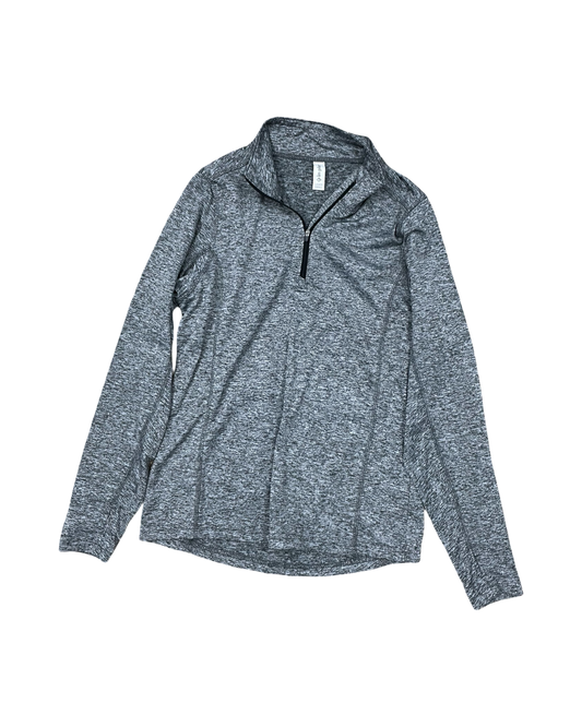 Athletic Top Ls Collar By Clothes Mentor In Grey, Size:S