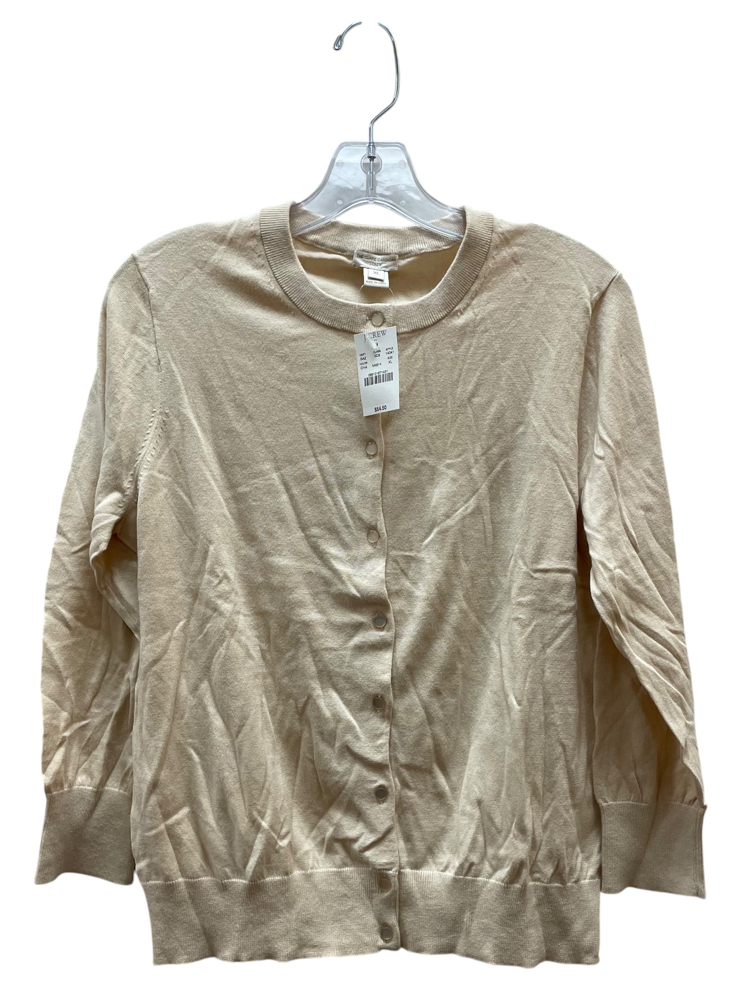 Cardigan By J. Crew In Taupe, Size:Xl