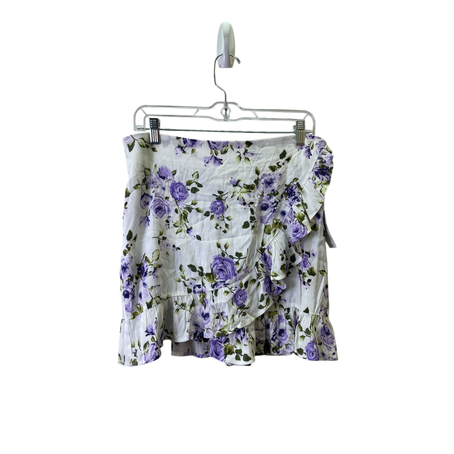 Skirt Mini & Short By Forever 21 In Purple & White, Size:12