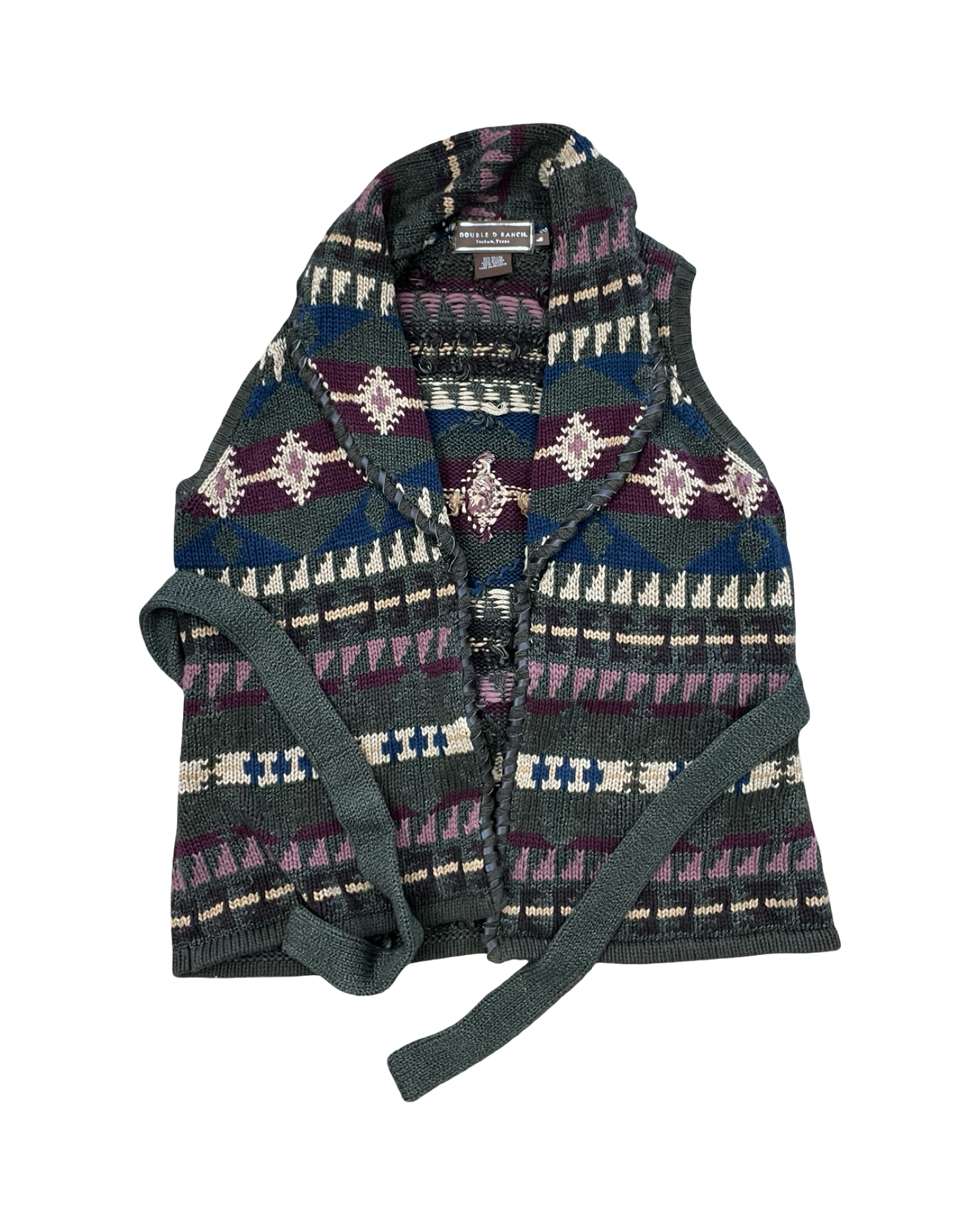 Vest Other By Double D Ranch In Green, Size:L