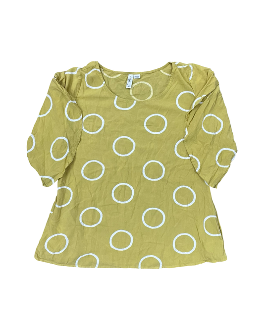 Top 3/4 Sleeve By Ethyl In Yellow, Size:M