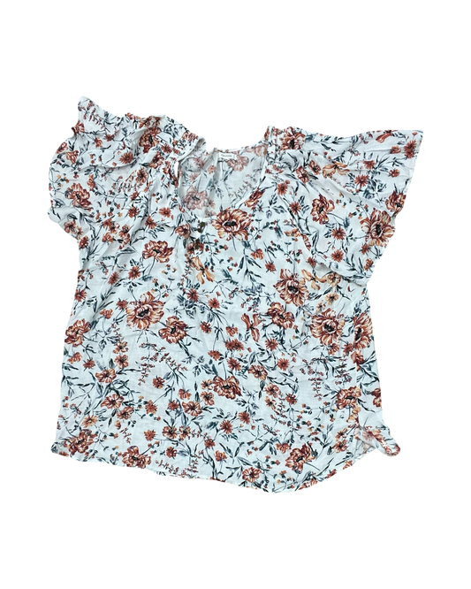 Top Ss By Maurices In Floral Print, Size:Xl