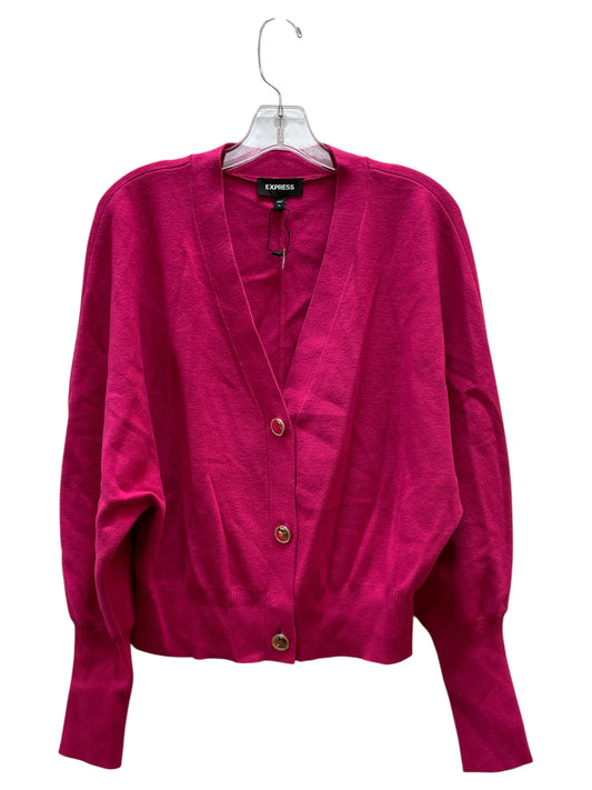 Cardigan By Express In Pink, Size:Xl