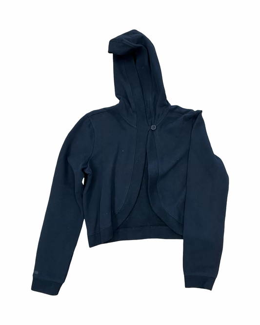 Athletic Sweatshirt Hoodie By Lauren By Ralph Lauren In Black, Size:M