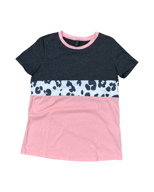 Top Ss By Shein In Grey & Pink, Size:Xs