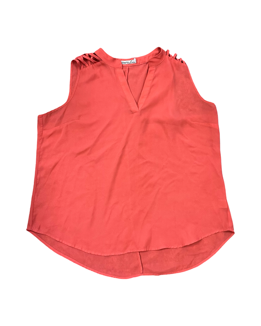 Top Sleeveless By Liberty Love In Orange, Size:2X