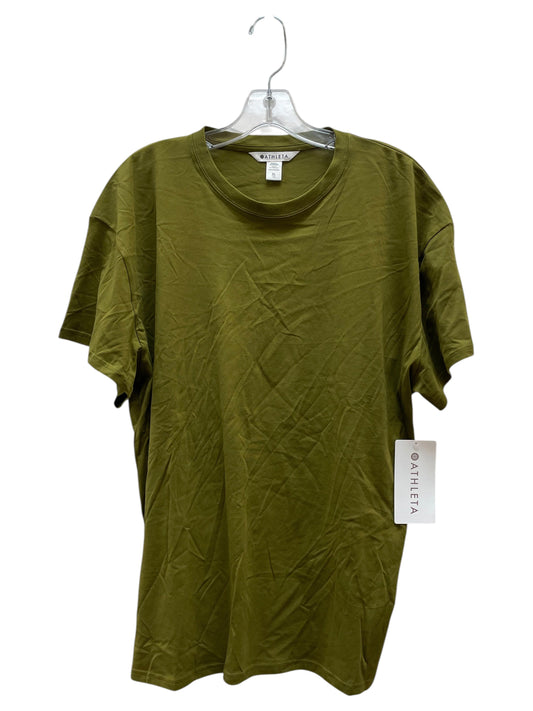 Athletic Top Ss By Athleta In Green, Size:Xl