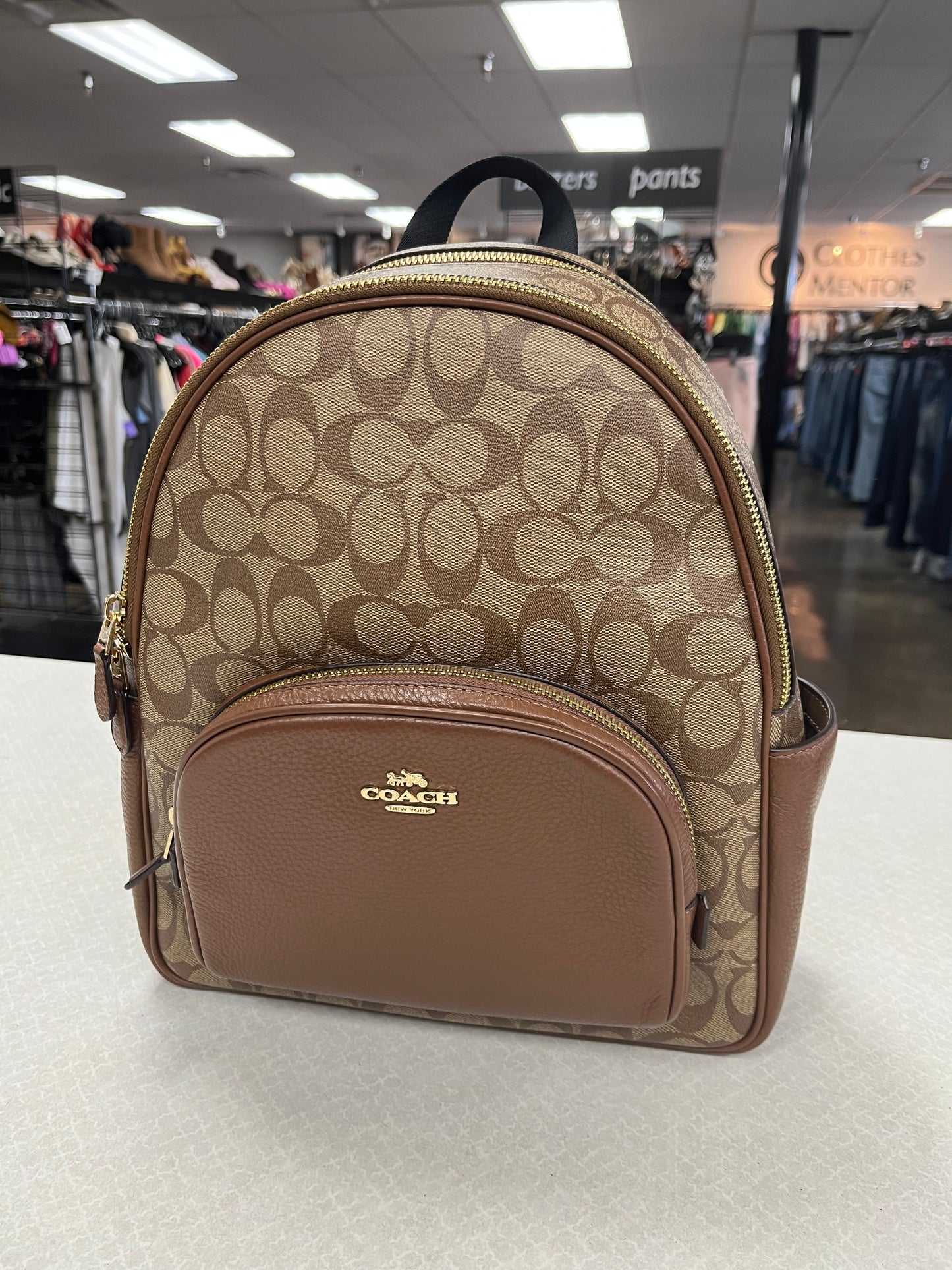Backpack Designer By Coach In Tan, Size:Medium
