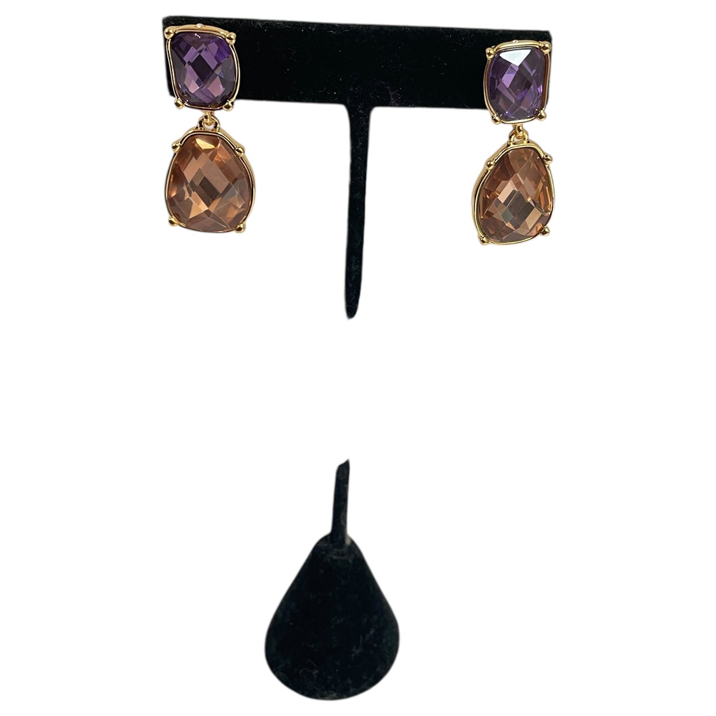 Earrings Dangle/Drop By Talbots In Purple & Tan