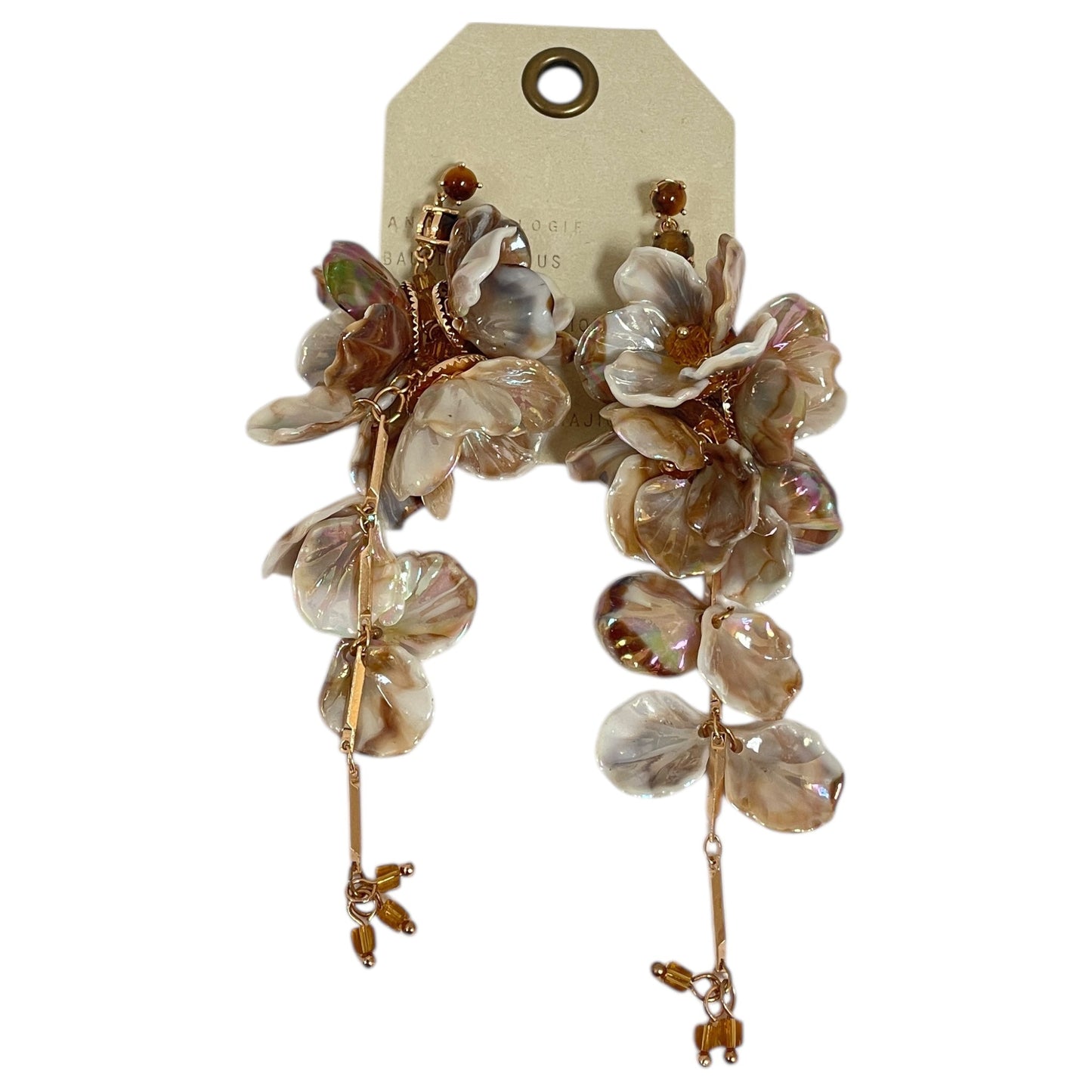 Earrings Dangle/Drop By Anthropologie In Taupe