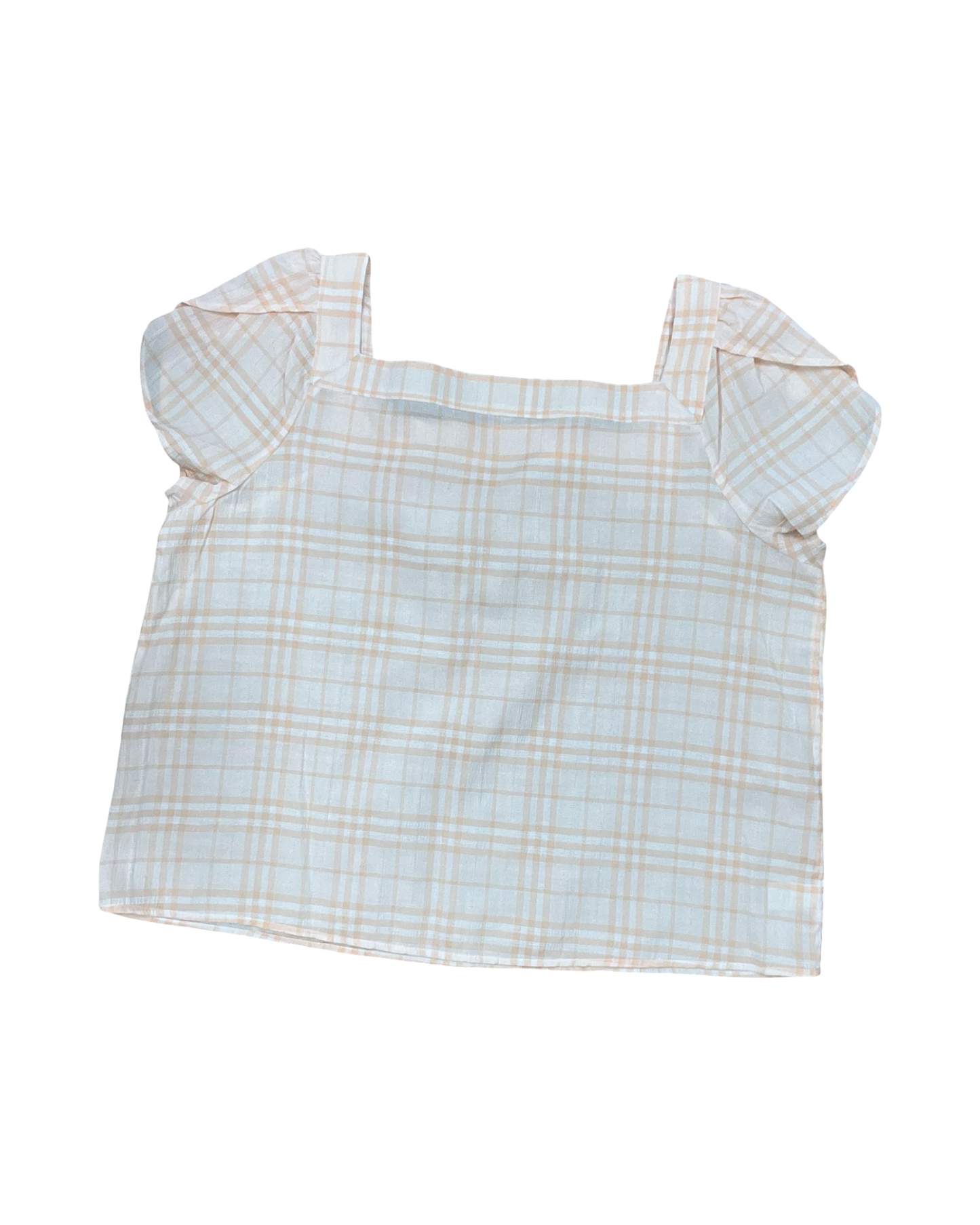 Top Sleeveless By Loft In Orange & White, Size:Xl