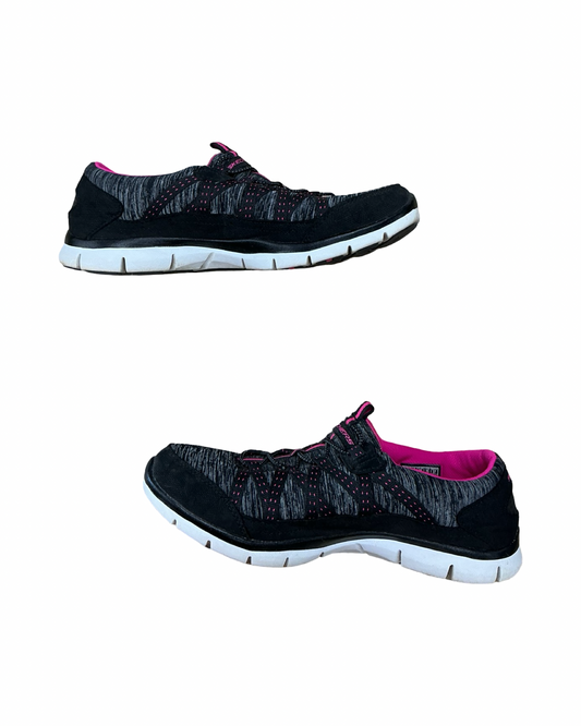 Shoes Athletic By Skechers In Grey & Pink, Size:8