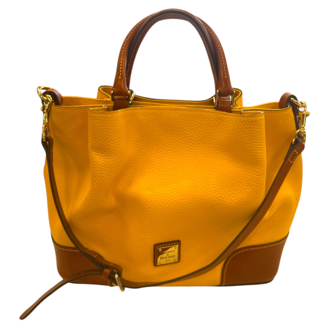 Handbag Designer By Dooney And Bourke In Yellow, Size:Medium