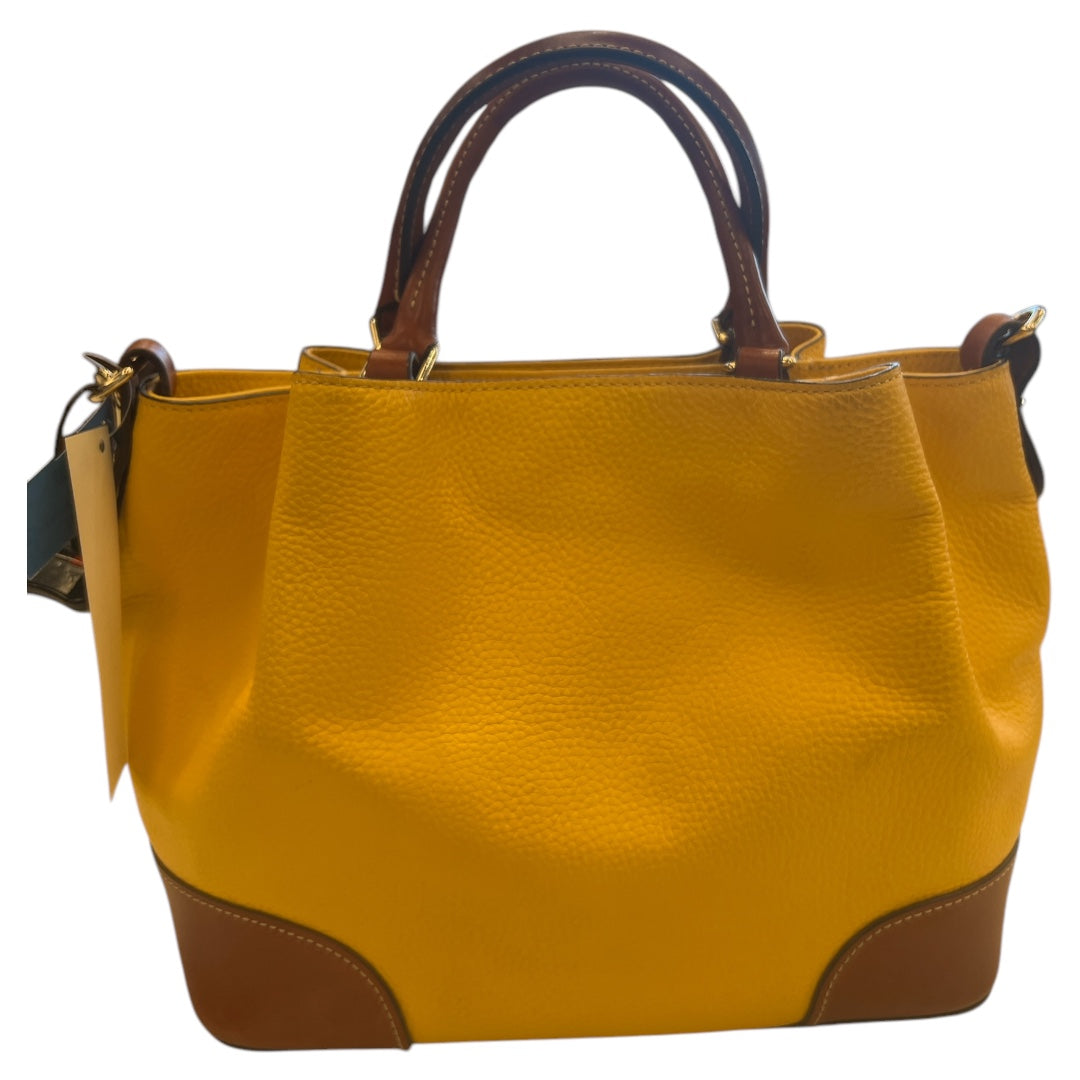 Handbag Designer By Dooney And Bourke In Yellow, Size:Medium