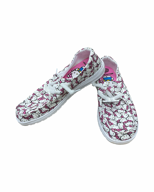 Shoes Sneakers By Hey Dude In Pink & White, Size:10