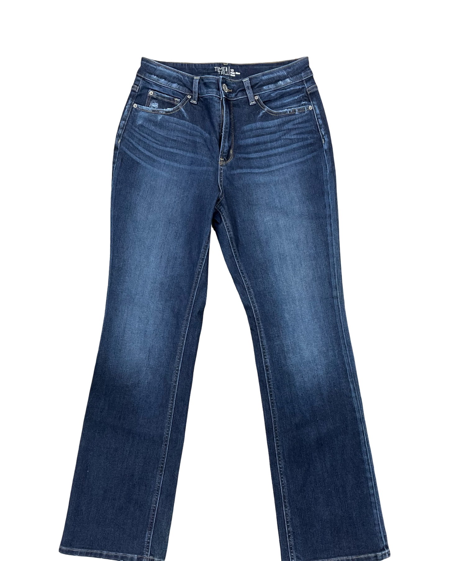 Jeans Boot Cut By Time And Tru In Blue Denim, Size:10
