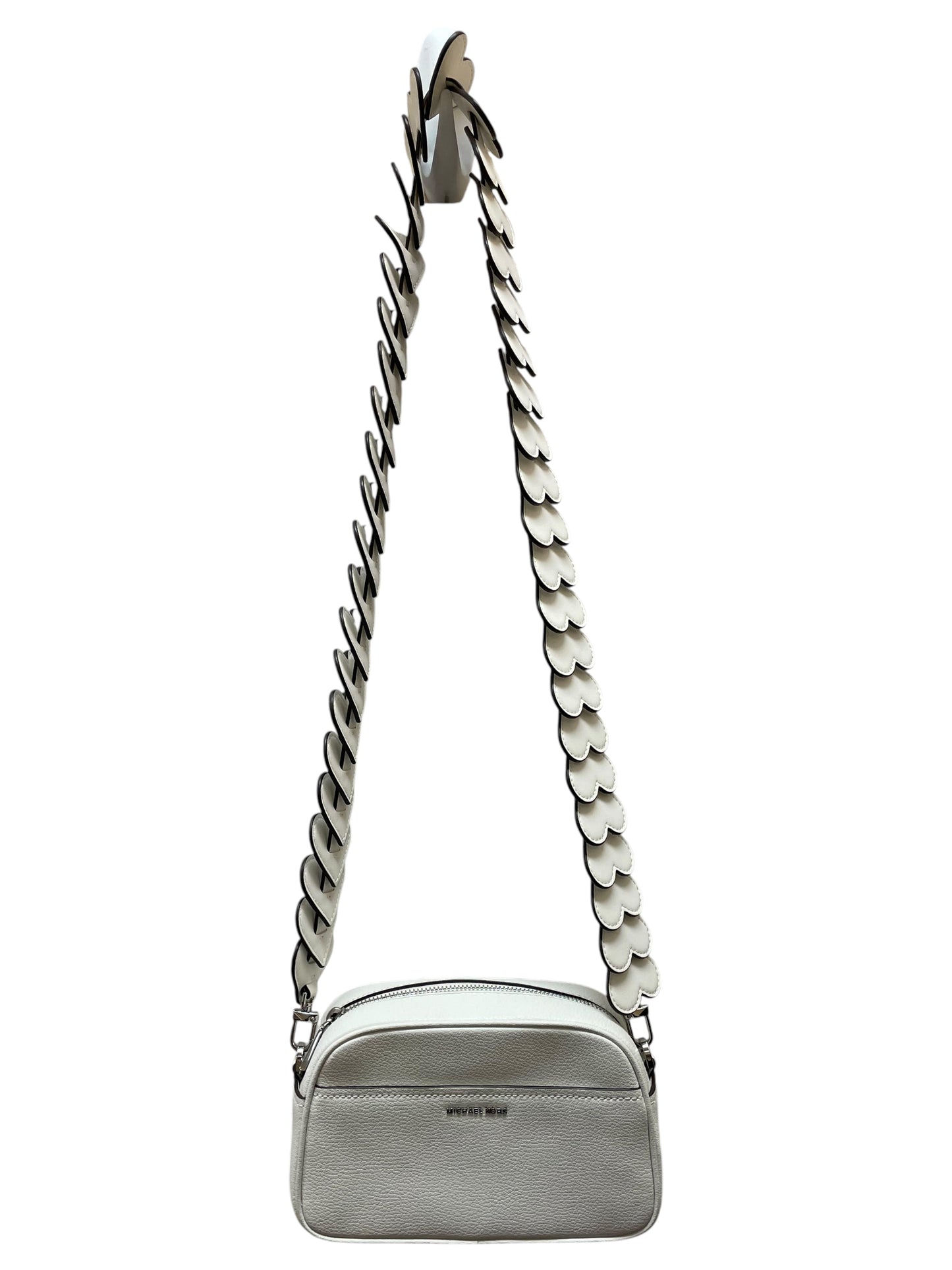 Crossbody Designer By Michael Kors In White, Size:Small