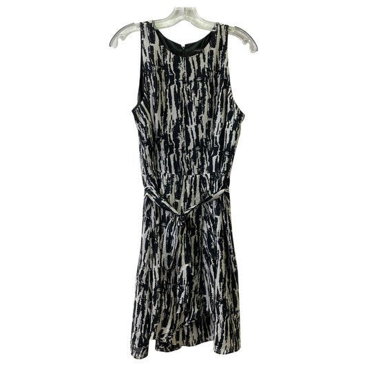 Dress Casual Maxi By Ann Taylor In Black & Cream, Size:6