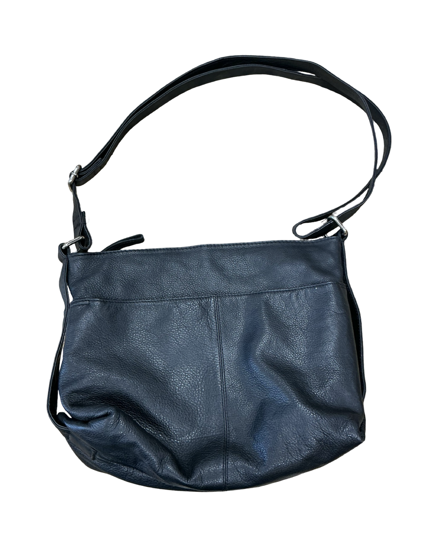 Crossbody Leather By Clothes Mentor In Black, Size:Medium