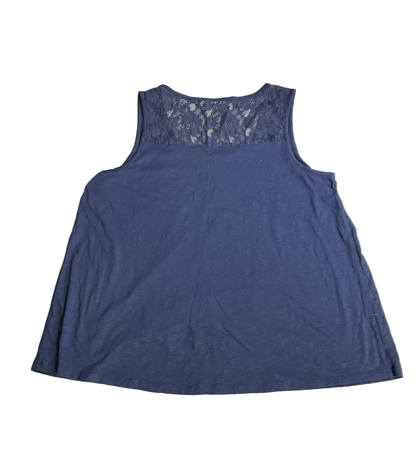 Top Sleeveless By Cato In Blue, Size:2X
