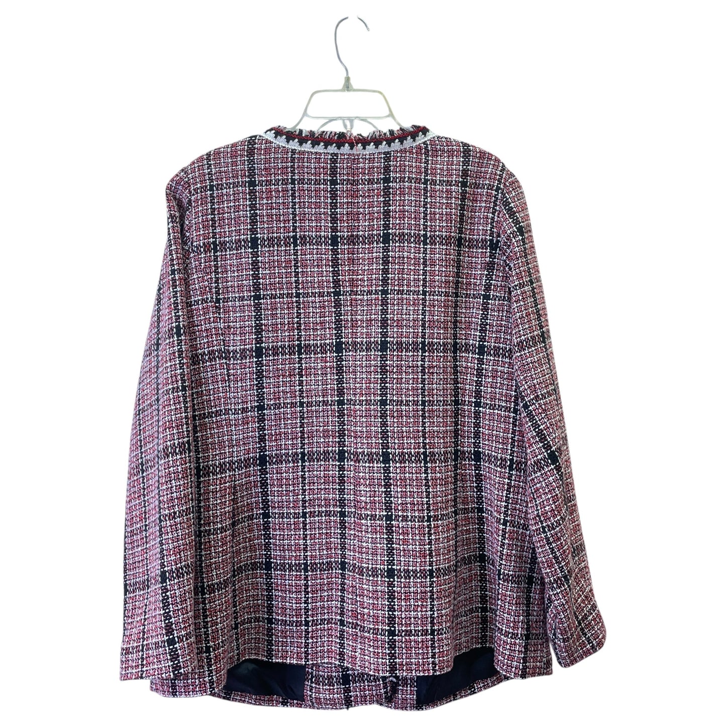 Blazer By Eloquii In Black & Red, Size:1X