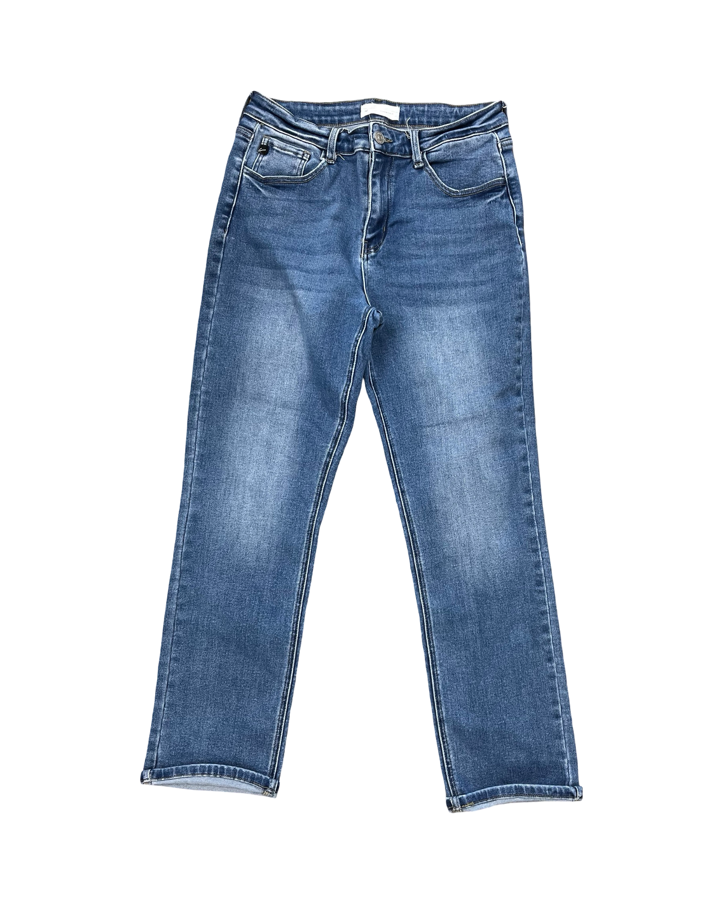 Jeans Straight By Kancan In Blue Denim, Size:10