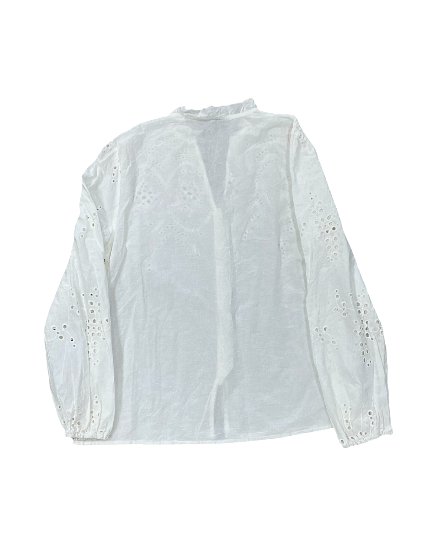 Blouse Ls By Adiva In Cream, Size:M